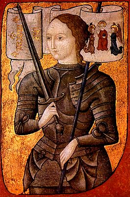 15th century miniature depicting Joan Of Arc