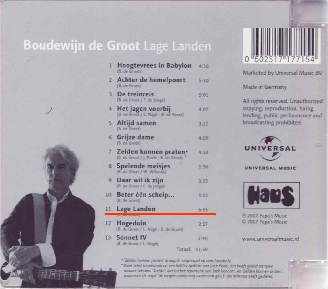 Lage Landen album cover