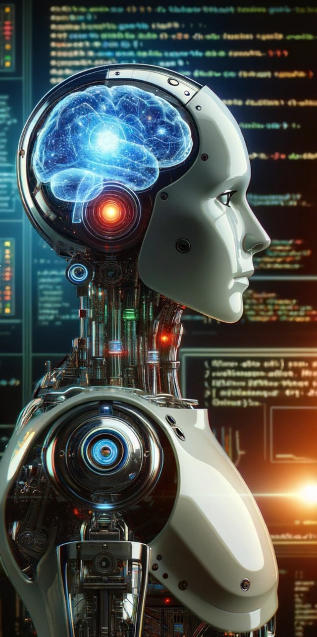 Futuristic Robot. Public domain.