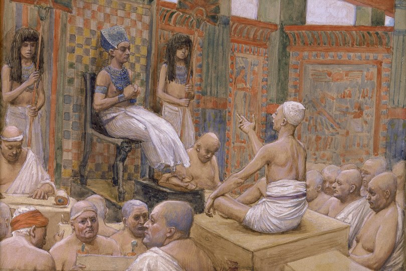 Joseph Interprets Pharaoh's Dream, c. 1896-1902, by James Jacques Joseph Tissot. Public Domain.